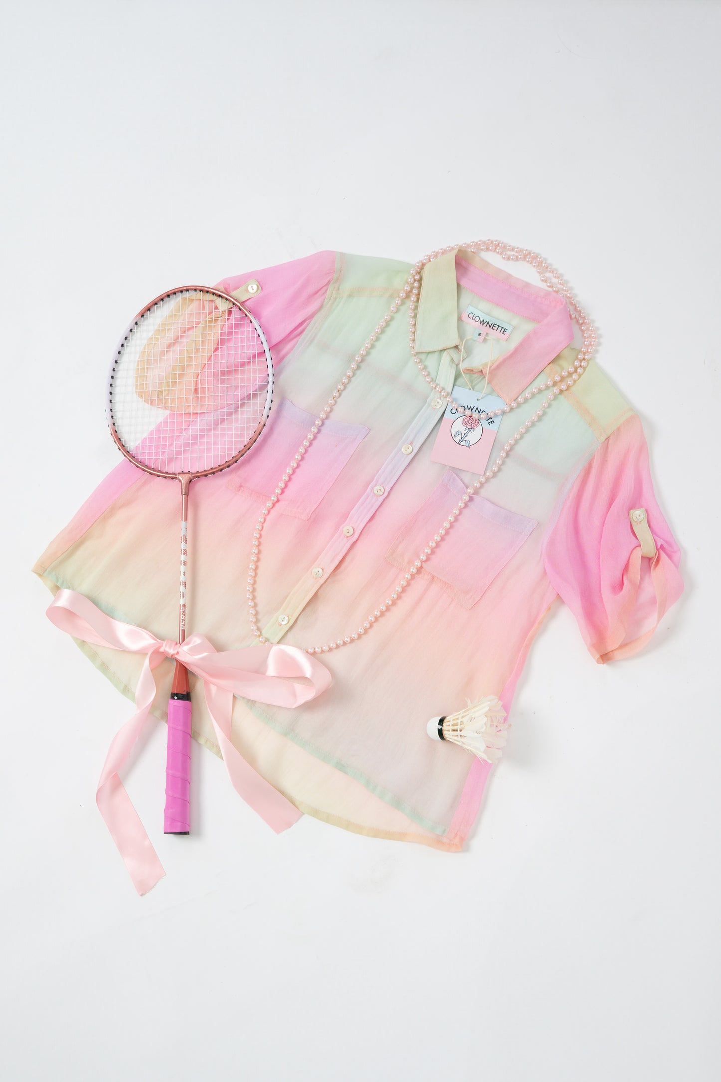 Short Sleeve Rainbow Charm Shirt
