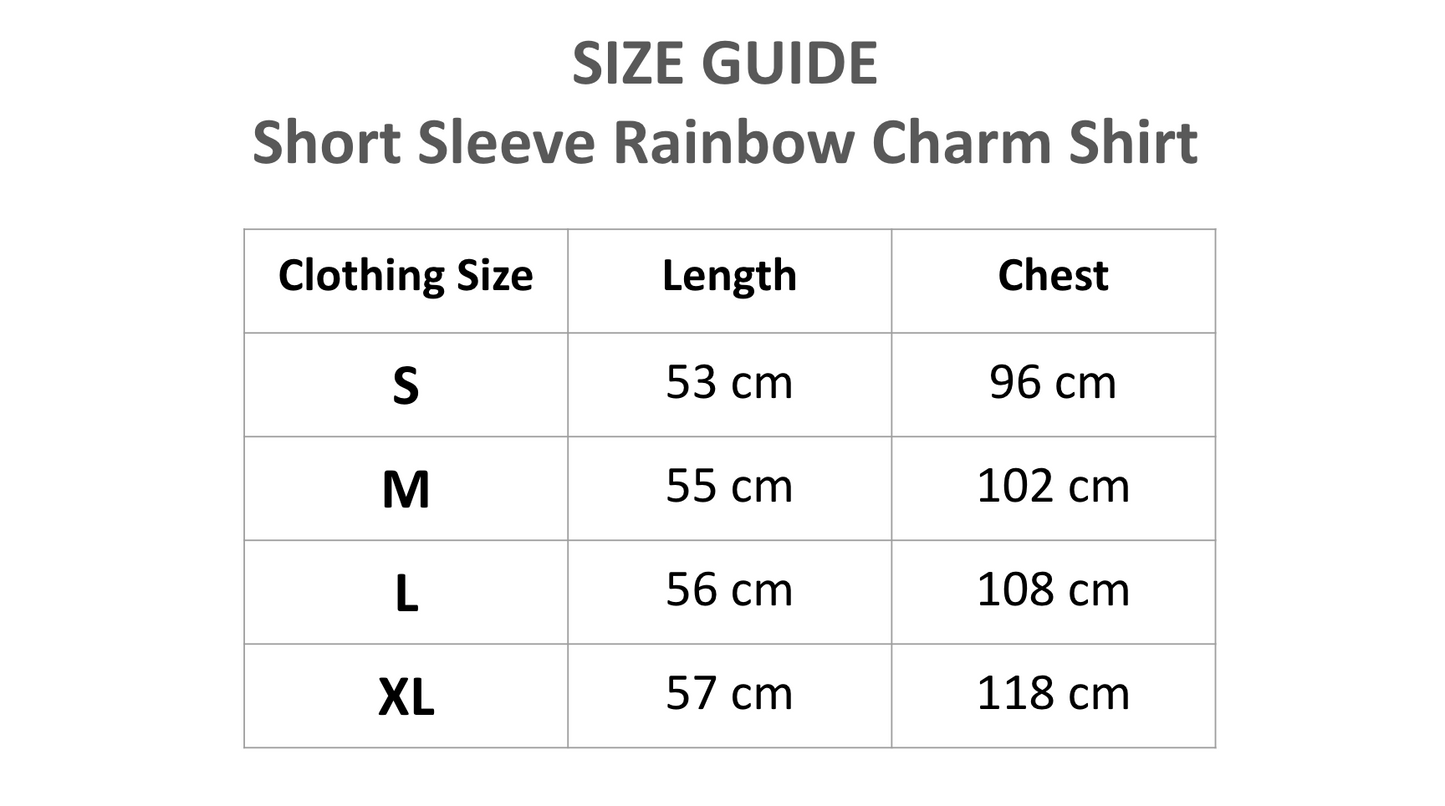 Short Sleeve Rainbow Charm Shirt